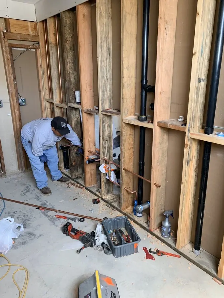 Commercial rough-in plumbing for Gas Line Repair in Legacy